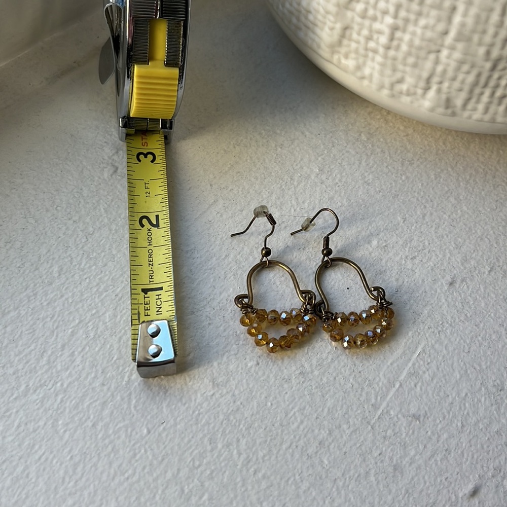 Fun gold beaded earrings!
